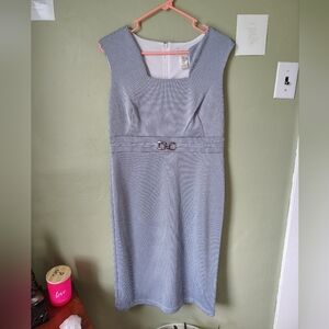 *5 for $25* Enfocus Studio Vintage Women's Size 8 Blue & White Cocktail Dress